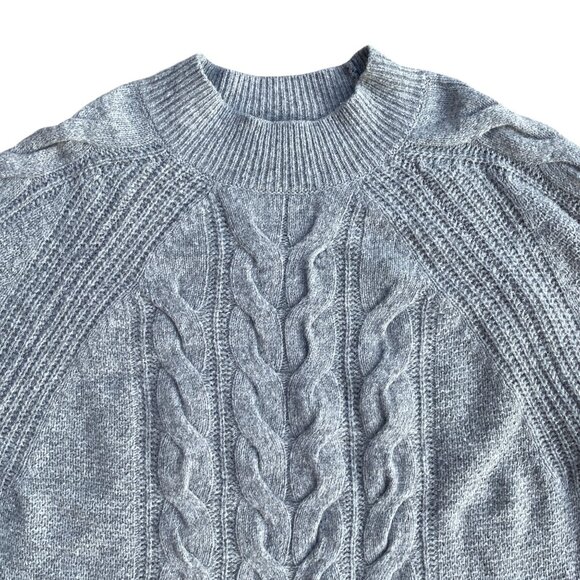 Banana Republic Italian Wool Cable Knit Sweater Sz L Fisherman Old Money Preppy - Picture 3 of 15